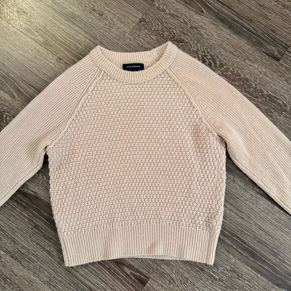 Club Monaco Mixed Stitch Shrunken Crewneck Sweater - Picture 3 of 9